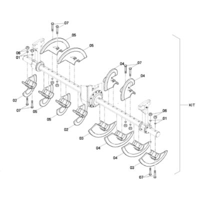 4812027478 SD2500D Spirale Spaltklinge Service-Kit Hauptbereich F145CS Spirale Spaltklingen