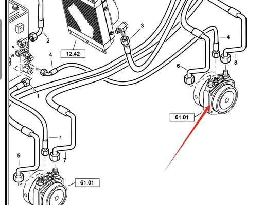 05819031 Walking Motor Getriebe Reduktor BW138AC Fahrreduktor für BOMAG Straßenwalze