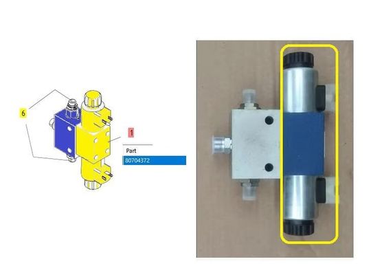 80704372 Schraubennivellierungszylinder Solenoidventil Rexroth R900561286 für den Straßenbau der -Serie