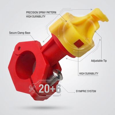05556014 Straßenrollen Wassersprühdüse Basis 20+6 Gelbrot Kunststoff für BW120AD-3 BW203AD Sprüher